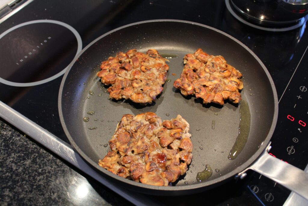 3 svampebøffer (mindre portion)