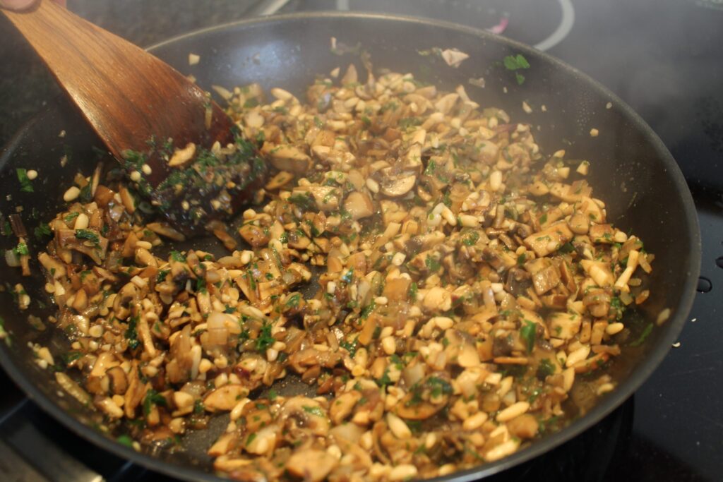 Svampefyld til portobellosvampe