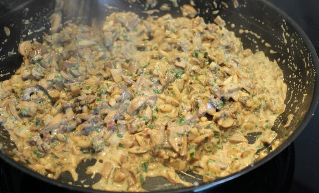 Svampefyld til portobellosvampe