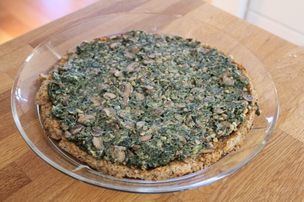 Svampe-spinatstuvning til lagtærte