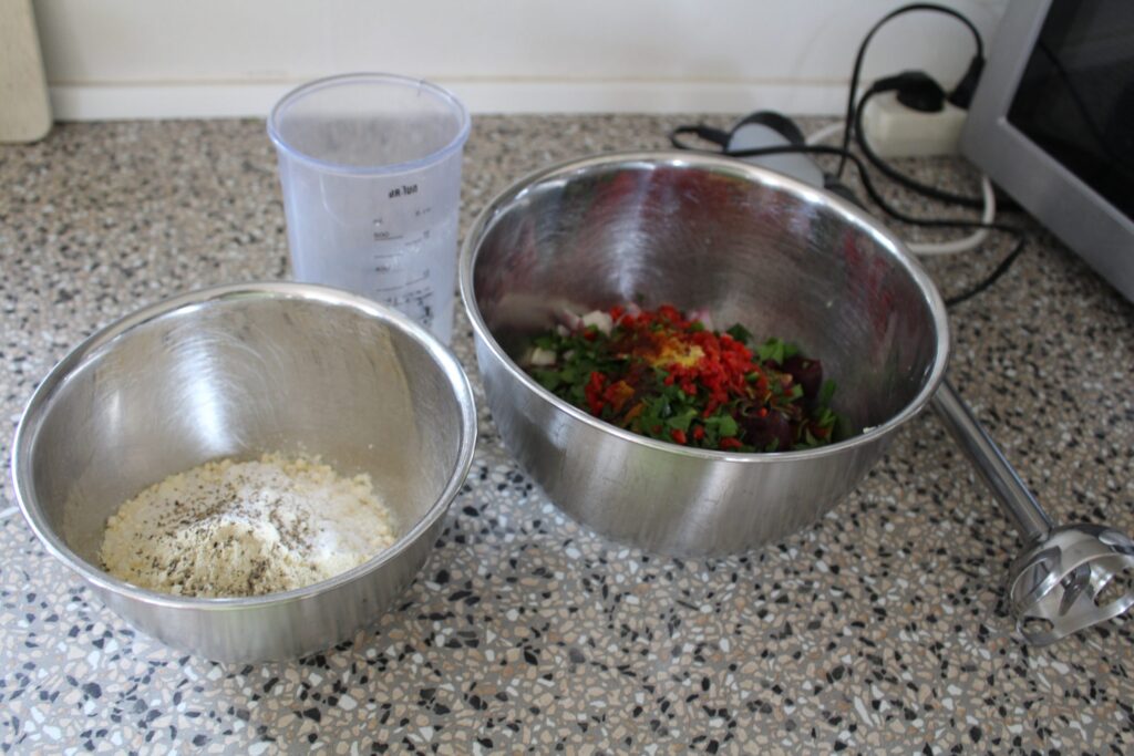 ingredienser til rødbedevafle