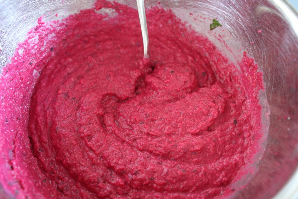 Dej til rødbedevaffel