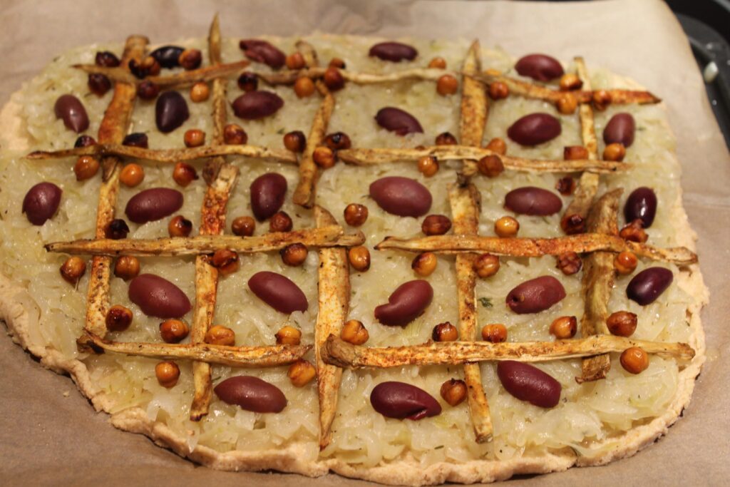 Vegansk pizzaladière