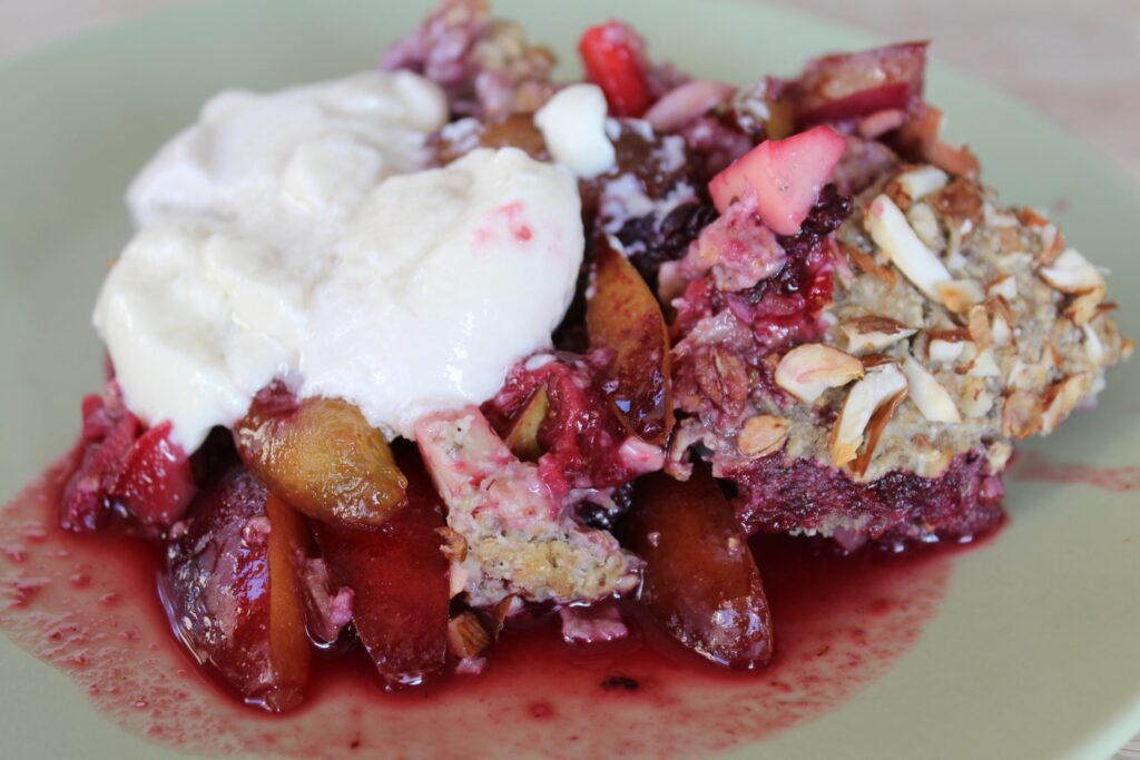 Bagte bær med sojayoghu