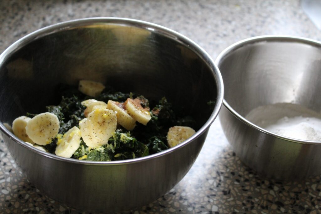 Ingredienser til spinatvafler