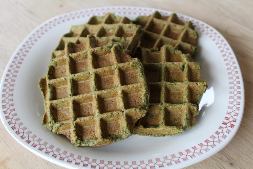 Veganske spinatvafler