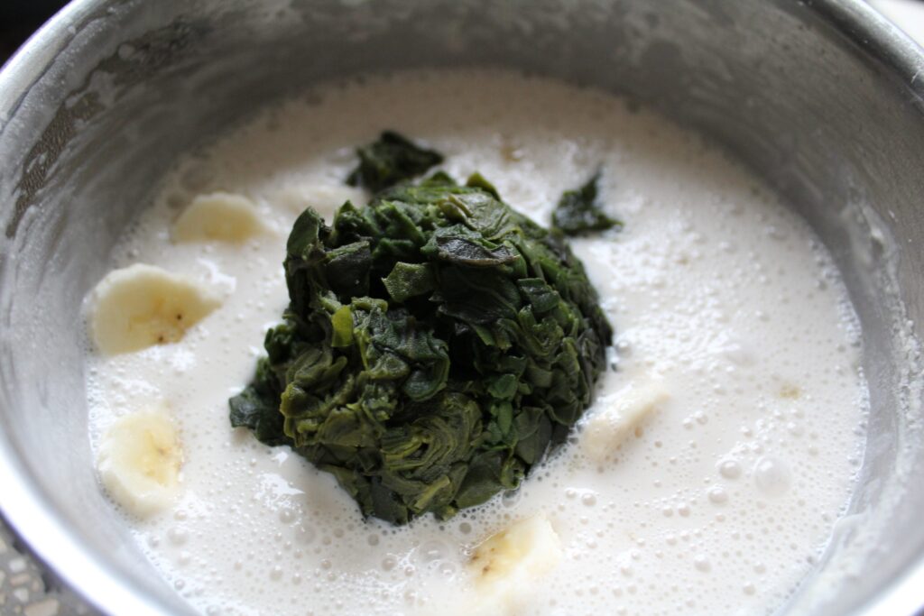 Ingredienser til spinatpandekager