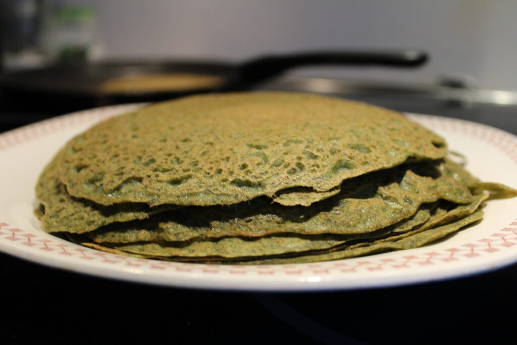 Veganske spinatpandekager