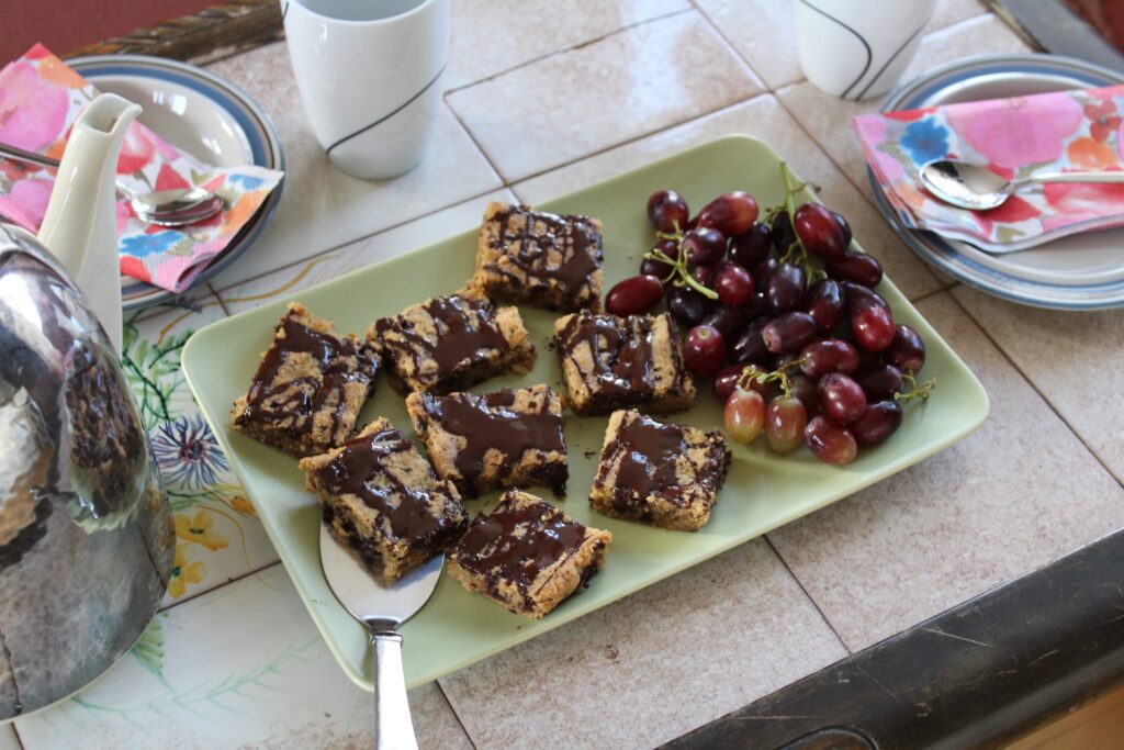 Chokoladeblondie med valnødder