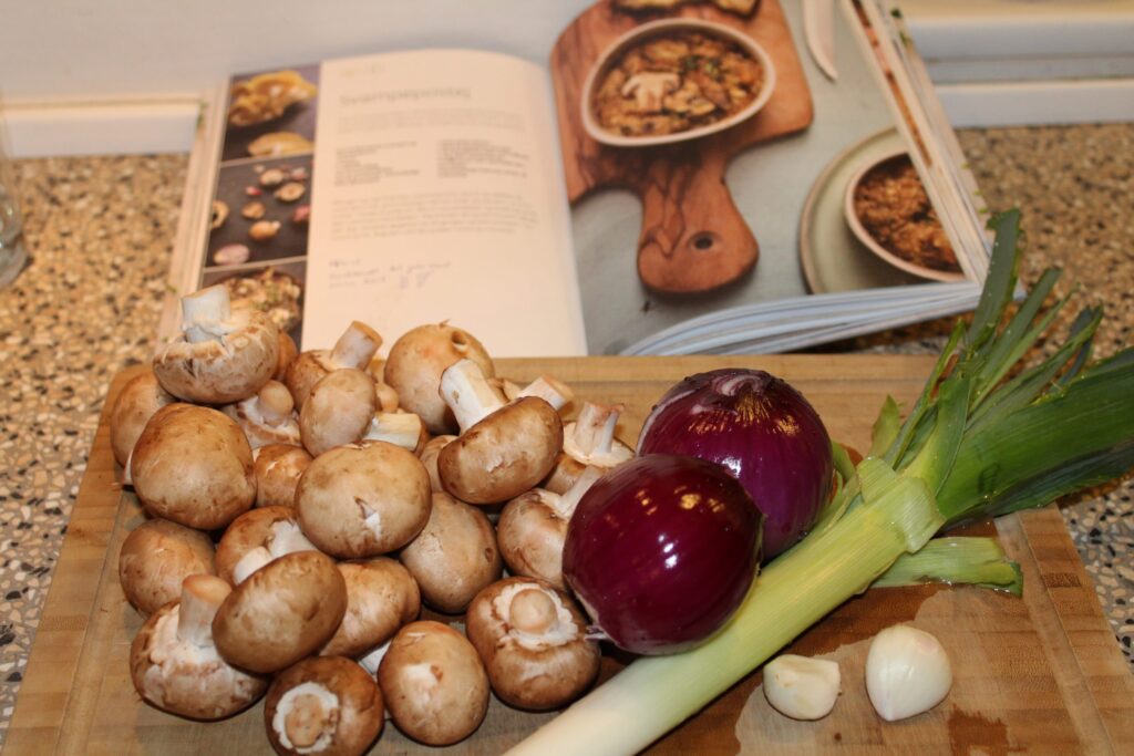 Ingredienser til svampepostej