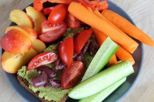 Farverig vegansk frokost