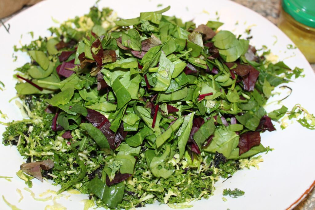 Grønkål, rosenkål og babysalat