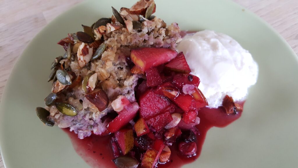 Lørdags forkælelses morgenmad: Bagte bær