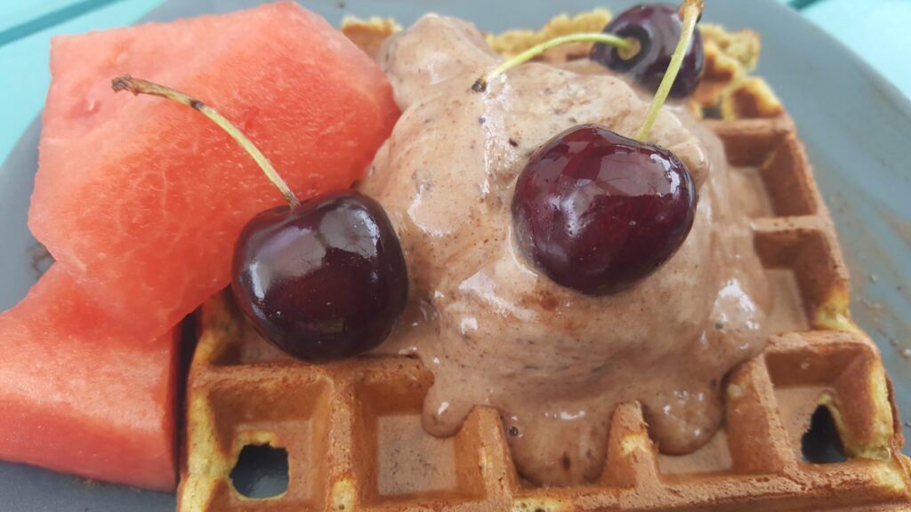 Veganske dessertvafler med bananis