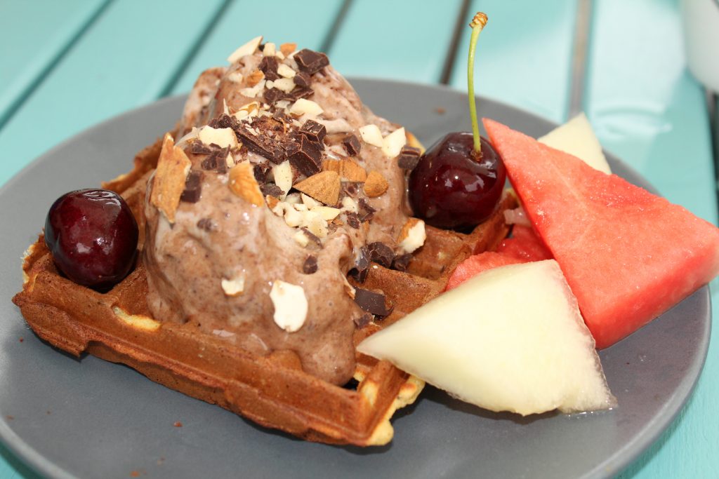Veganske dessertvafler med bananis