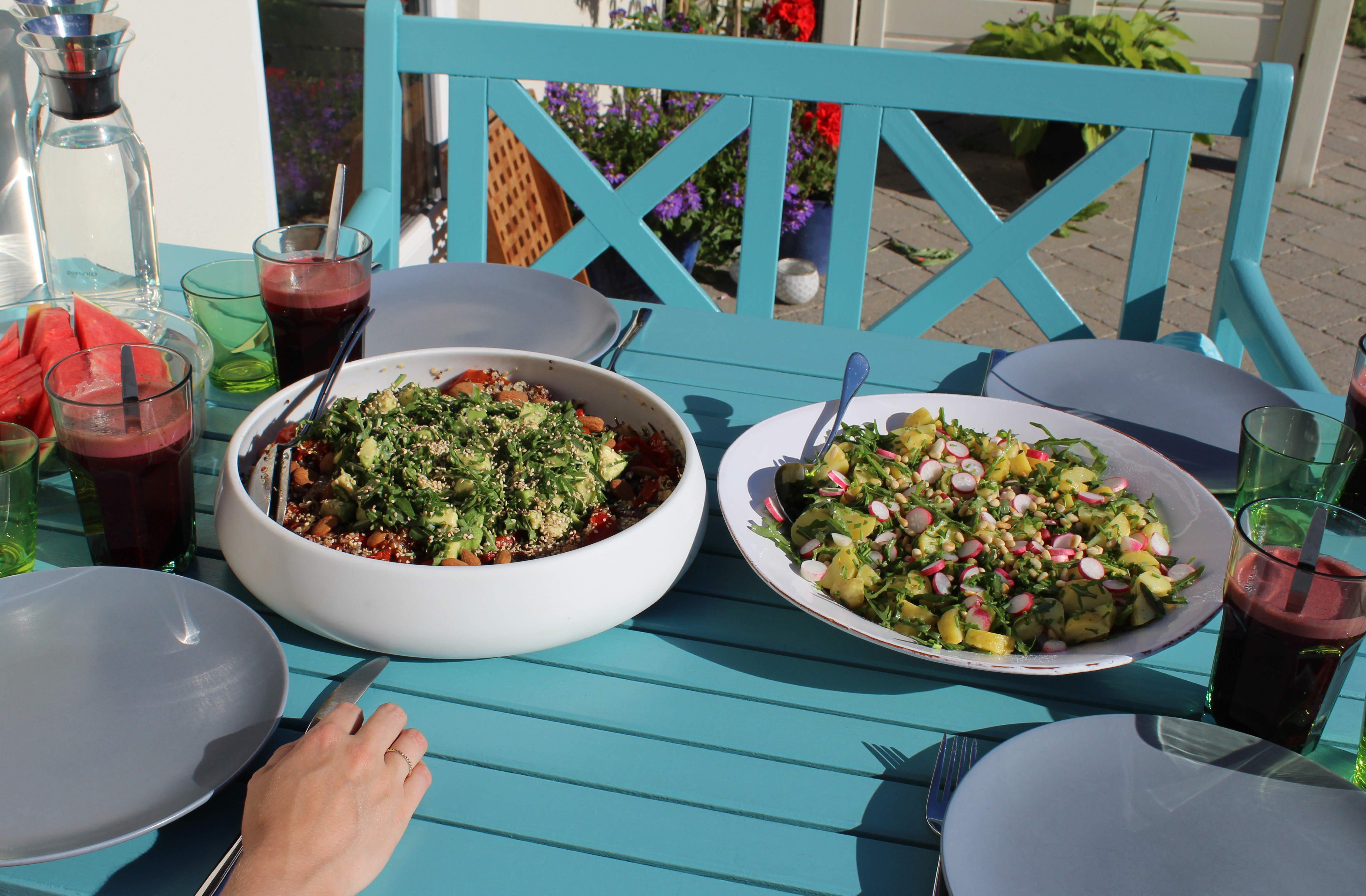 Sommermad på terrassen
