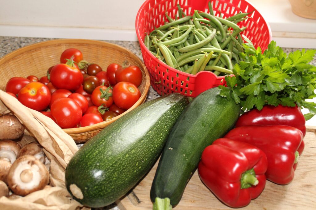 Veganske farserede grøntsager