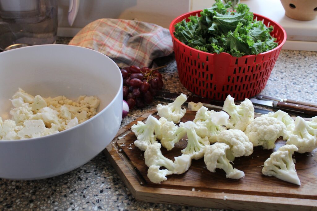 salat med ristet blomkål