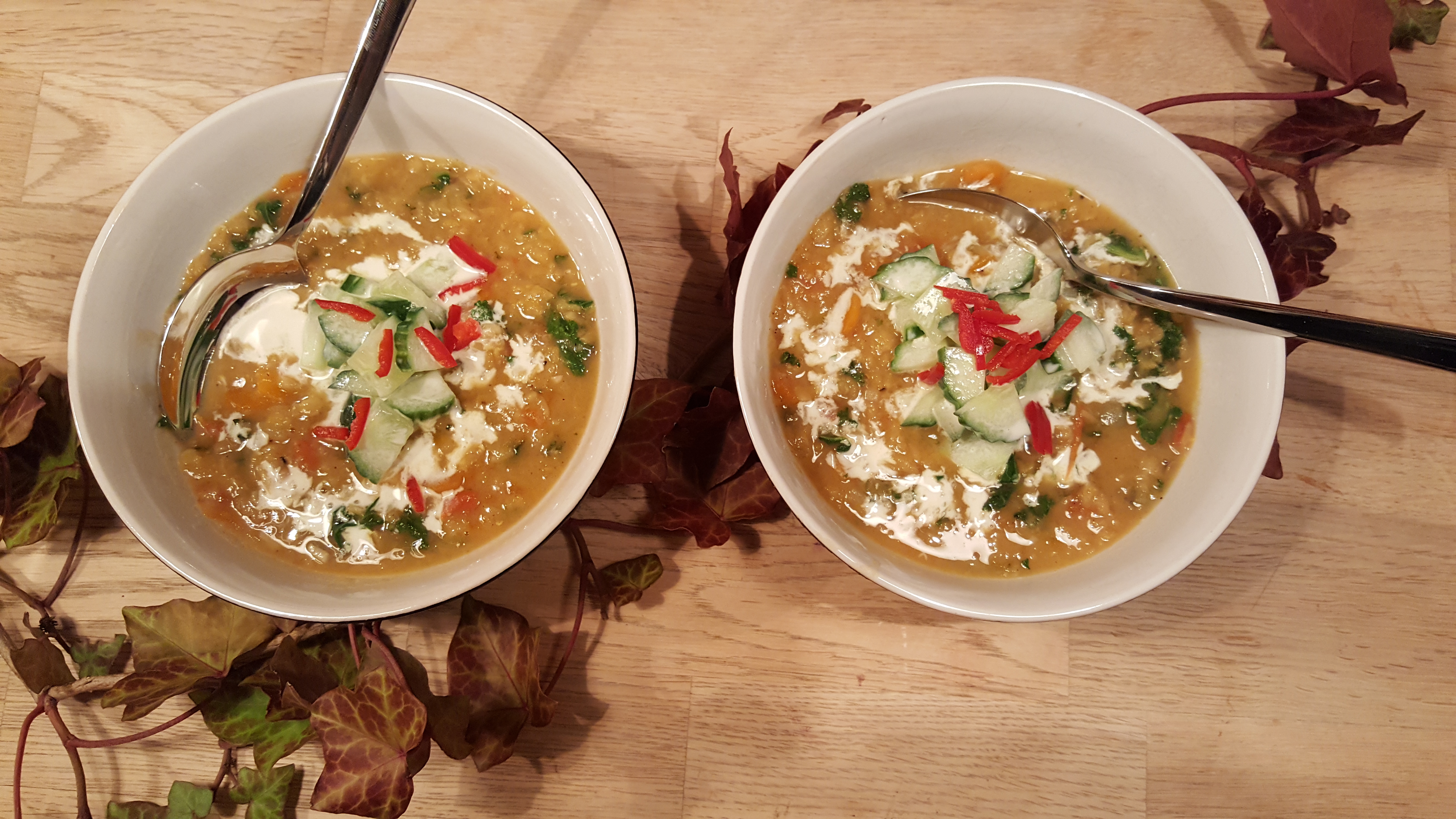 Spicy bombay-linsesuppe