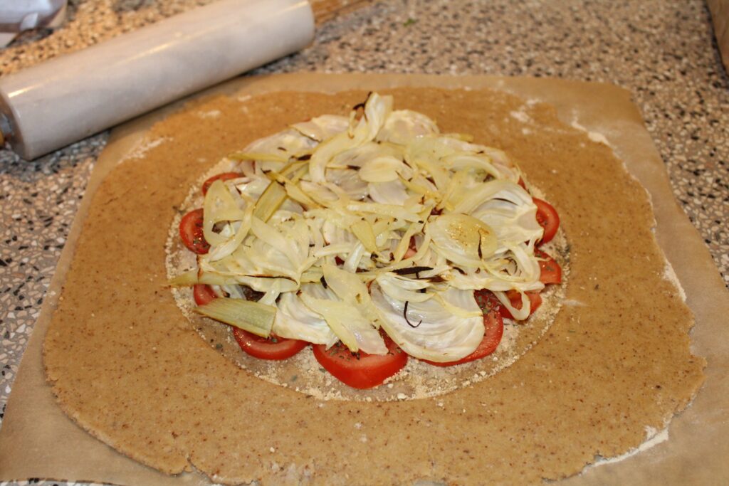 Galette med tomater og fennikel