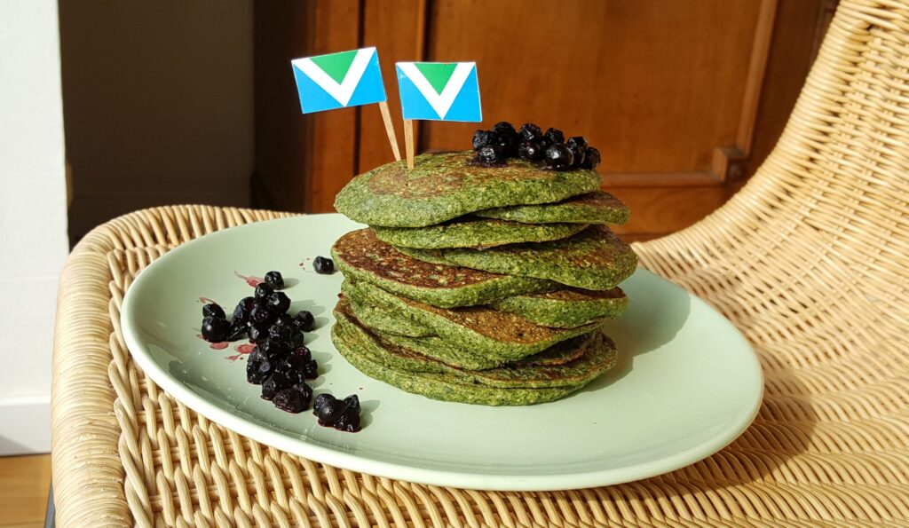 Brunchpandekager med spinat