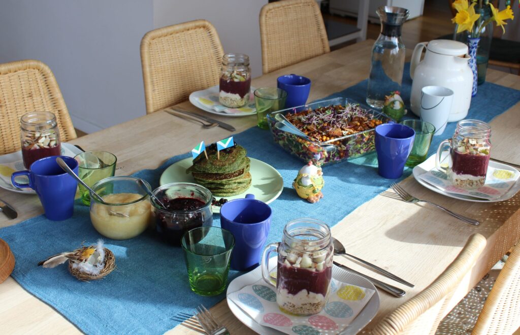 Brunchpandekager med spinat