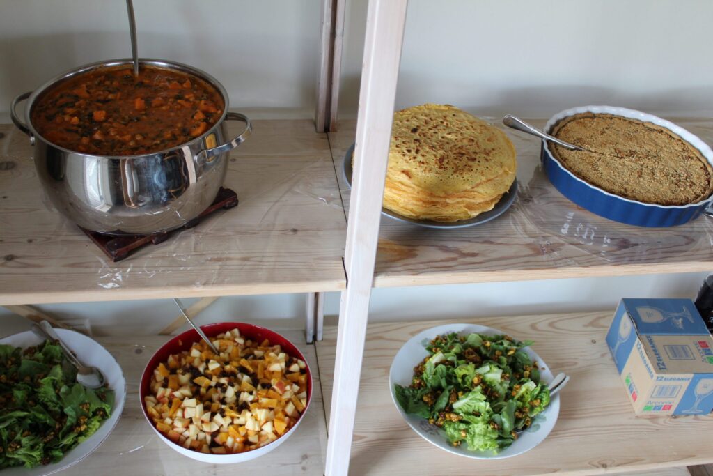 Vegansk buffet til pinsefest