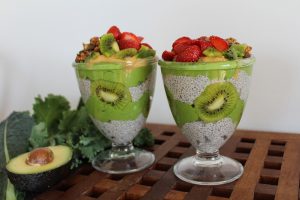 Chiaparfait med grønkål og avocado