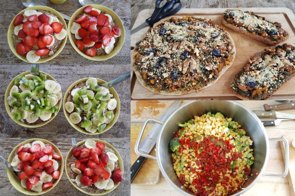 Vegansk mad til tre dage i sommerhus