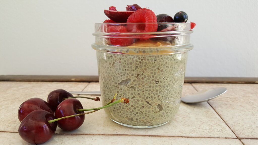 Chiagrød med matcha