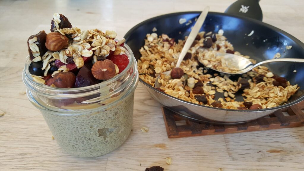 Chiagrød med matcha