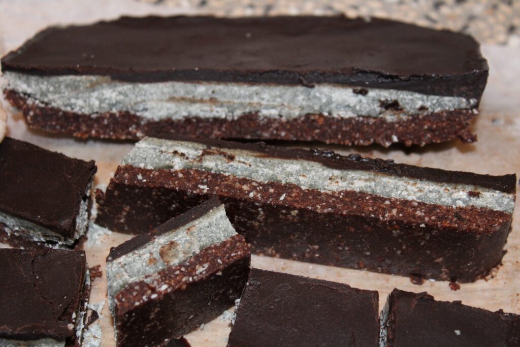 Vegansk Konfekt med kokosmynte