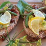 Nødde-paneret aubergine