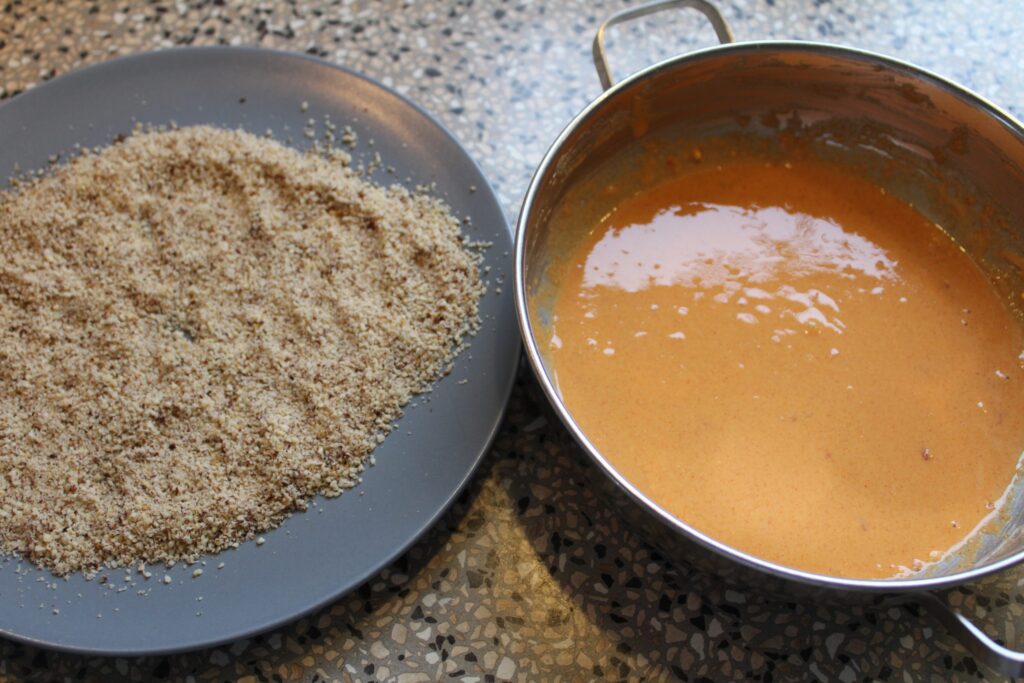 Nødde-paneret aubergine