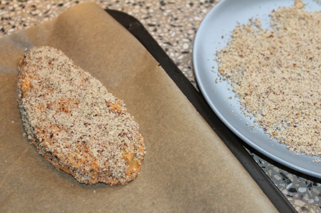 Nødde-paneret aubergine