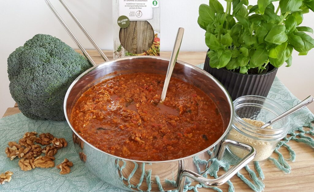 Svampebolognese med valnødder