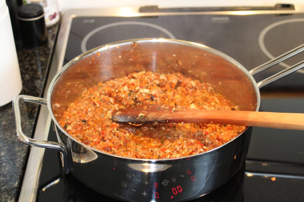 Svampebolognese med valnødder