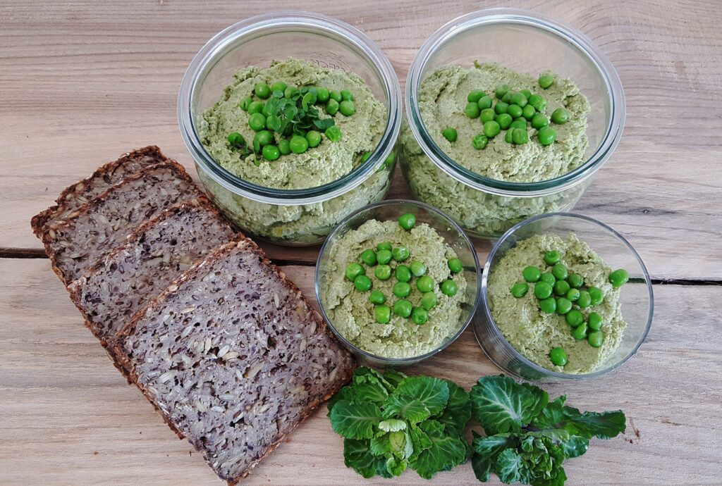 Spread med mungbønner og ærter