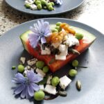 Vandmelon med feta og mynte