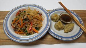 Dumplings og Japchae