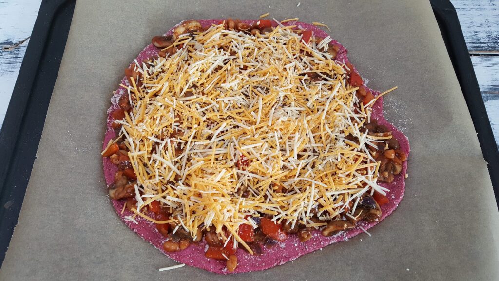 Pizza med bakedbeans