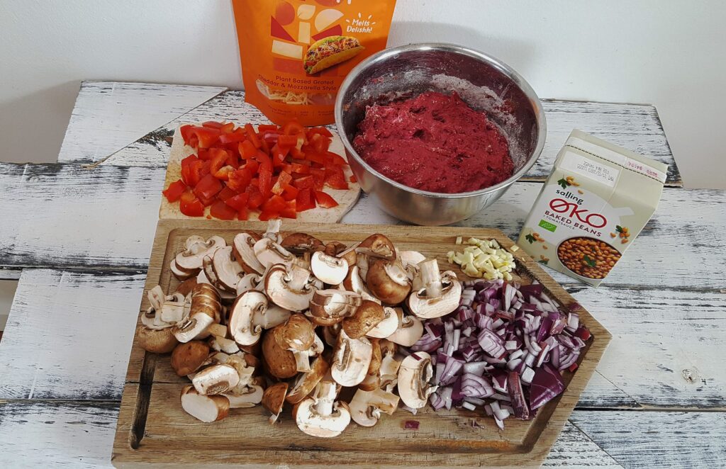 Pizza med bakedbeans