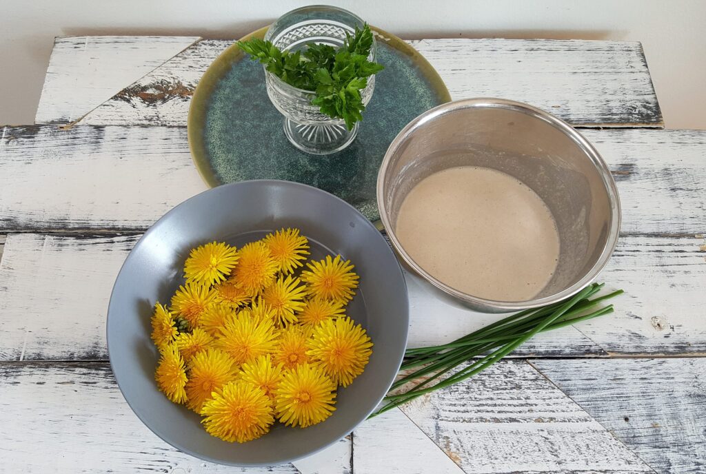 Mælkebøtteblomst fritter