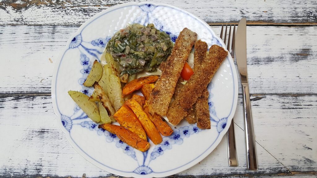 Stegte ål af bladbeder