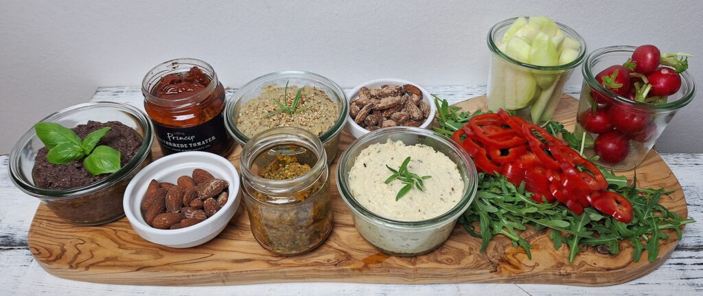 Tapasbræt med bælg