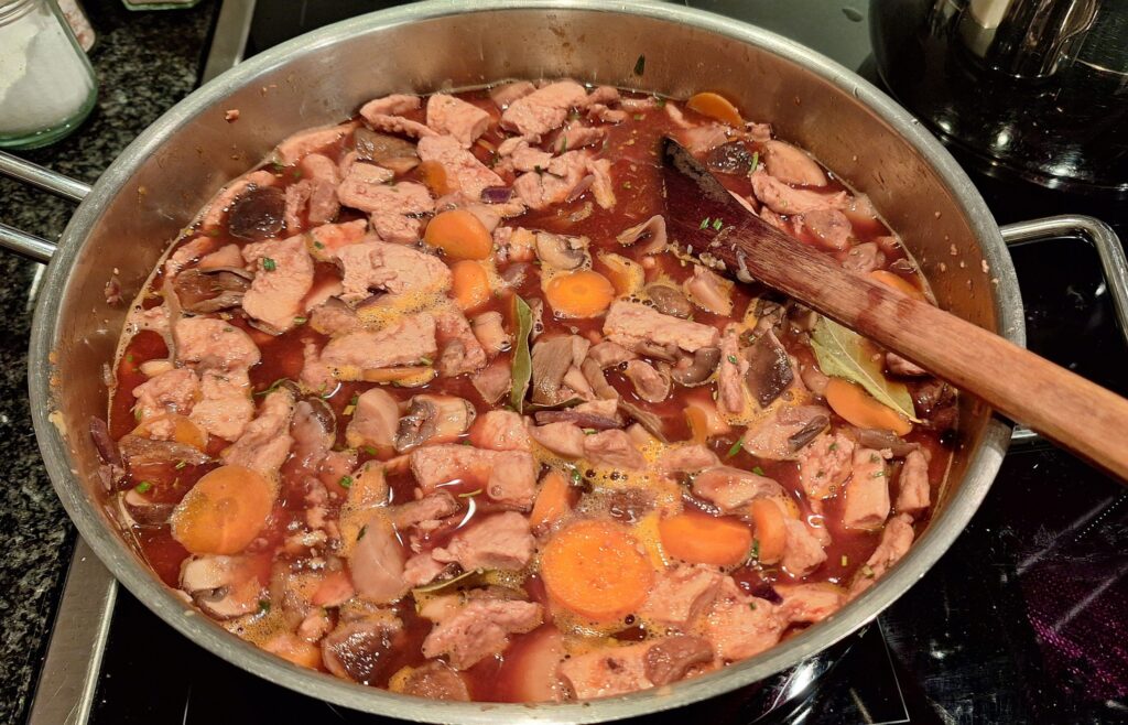 Plante Bourguignon med svampe