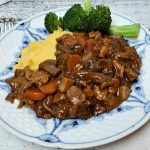 Plante Bourguignon med svampe