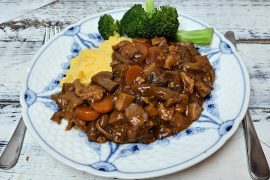 Plante Bourguignon med svampe