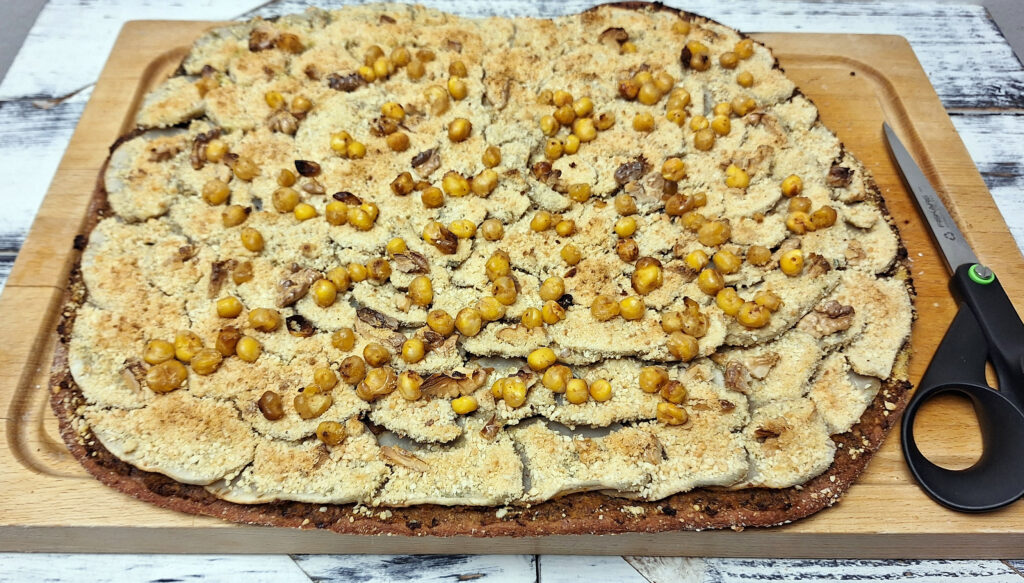 Bælgfrugtspizza med jordskokker