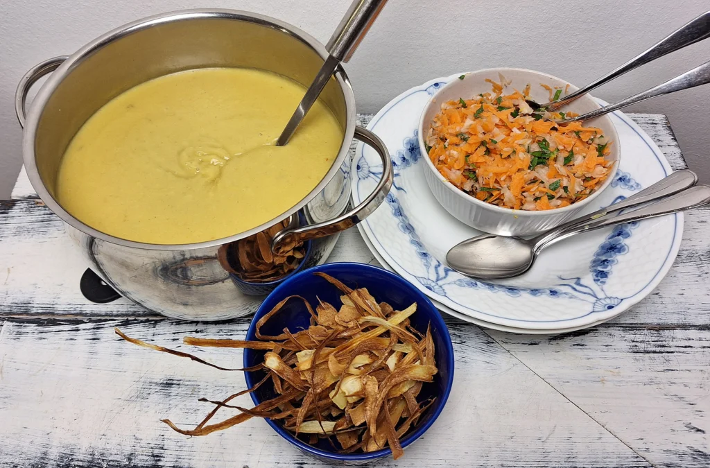 Pastinak- selleri- linsesuppe